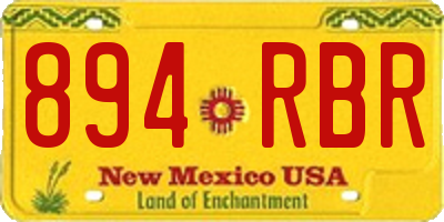 NM license plate 894RBR