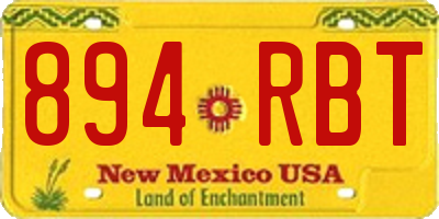 NM license plate 894RBT