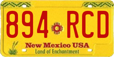 NM license plate 894RCD