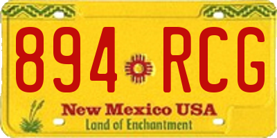NM license plate 894RCG