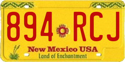 NM license plate 894RCJ