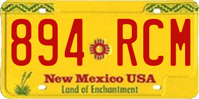 NM license plate 894RCM