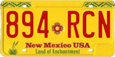 NM license plate 894RCN
