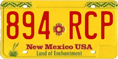 NM license plate 894RCP