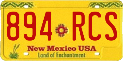 NM license plate 894RCS