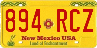 NM license plate 894RCZ