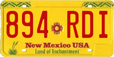 NM license plate 894RDI
