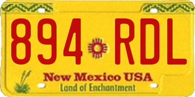 NM license plate 894RDL