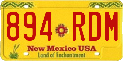 NM license plate 894RDM