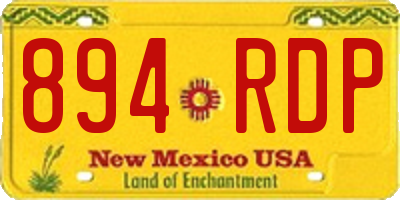 NM license plate 894RDP