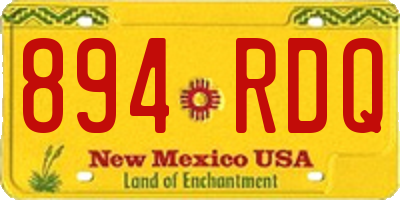 NM license plate 894RDQ