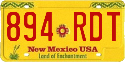 NM license plate 894RDT