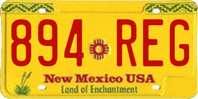 NM license plate 894REG