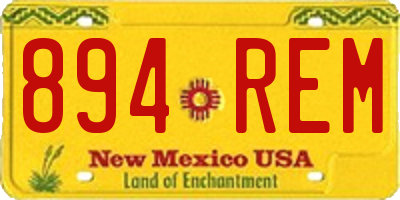 NM license plate 894REM
