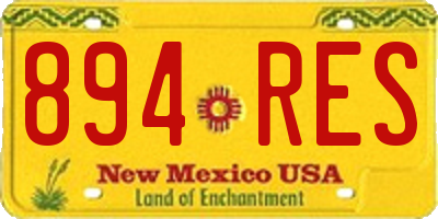 NM license plate 894RES