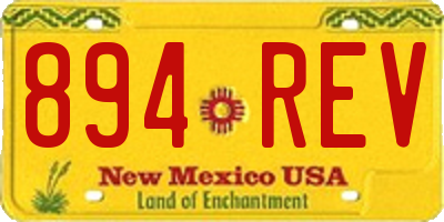 NM license plate 894REV
