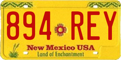 NM license plate 894REY