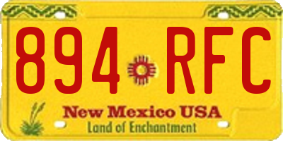 NM license plate 894RFC