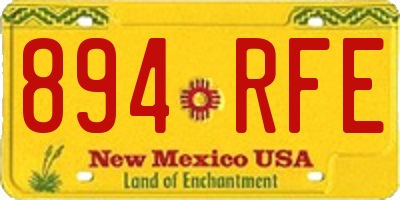 NM license plate 894RFE