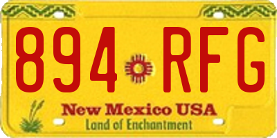 NM license plate 894RFG