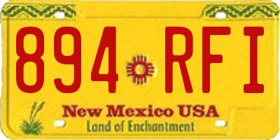 NM license plate 894RFI
