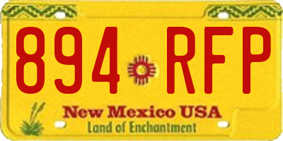 NM license plate 894RFP
