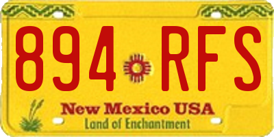 NM license plate 894RFS