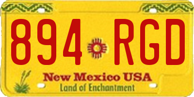 NM license plate 894RGD