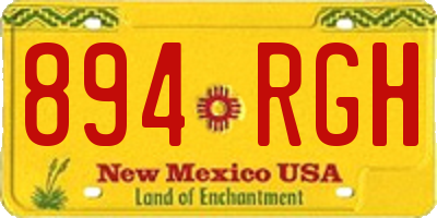 NM license plate 894RGH
