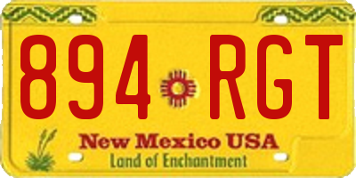 NM license plate 894RGT