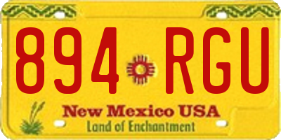 NM license plate 894RGU