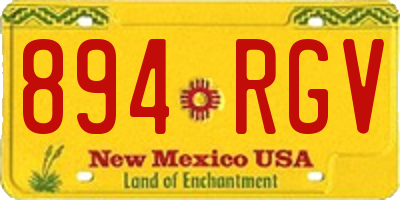 NM license plate 894RGV