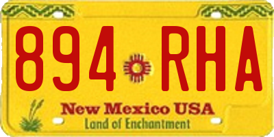 NM license plate 894RHA
