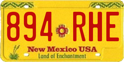NM license plate 894RHE