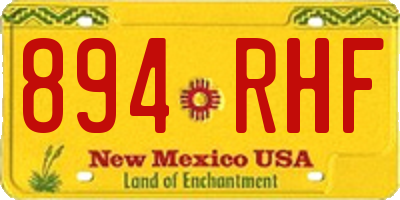 NM license plate 894RHF