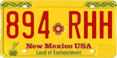 NM license plate 894RHH