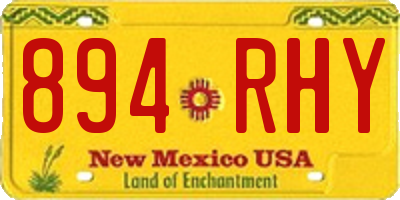NM license plate 894RHY