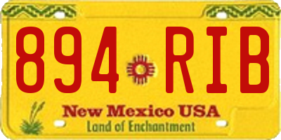 NM license plate 894RIB