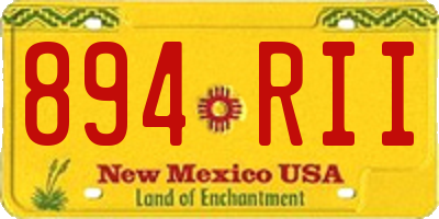 NM license plate 894RII