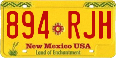 NM license plate 894RJH
