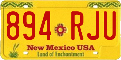 NM license plate 894RJU