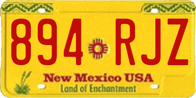 NM license plate 894RJZ