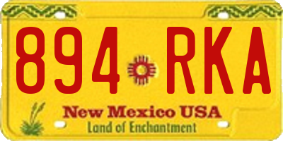 NM license plate 894RKA
