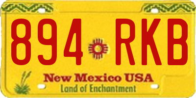 NM license plate 894RKB