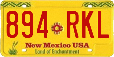 NM license plate 894RKL