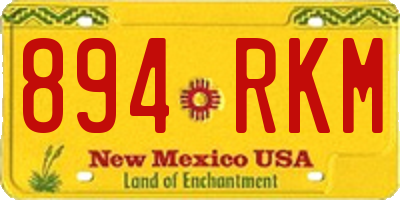 NM license plate 894RKM