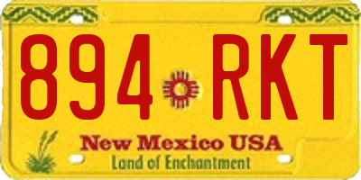 NM license plate 894RKT