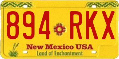 NM license plate 894RKX