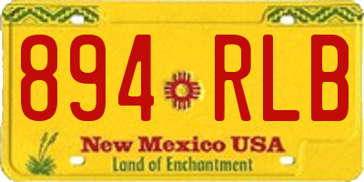 NM license plate 894RLB