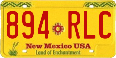NM license plate 894RLC